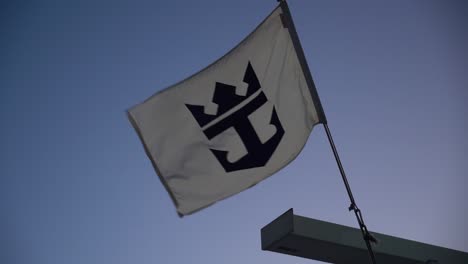 royal caribbean flag on ship