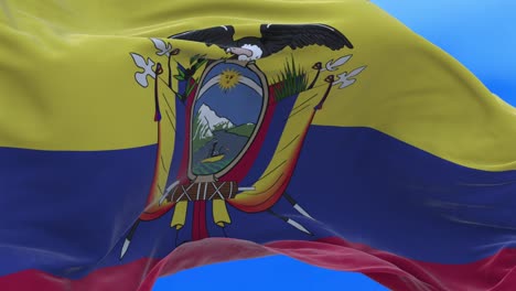 un bucle sin costuras de la bandera ecuatoriana.