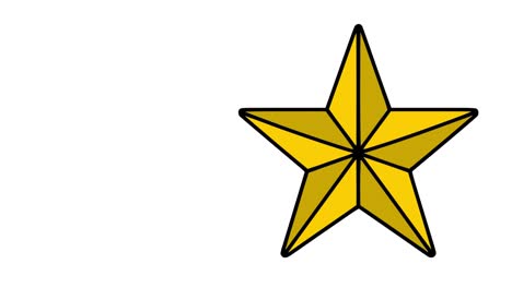 illustration of a golden star, christmas style