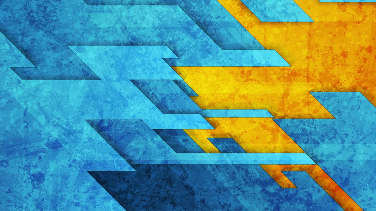 fondo de movimiento de tecnología grunge azul y naranja vibrante