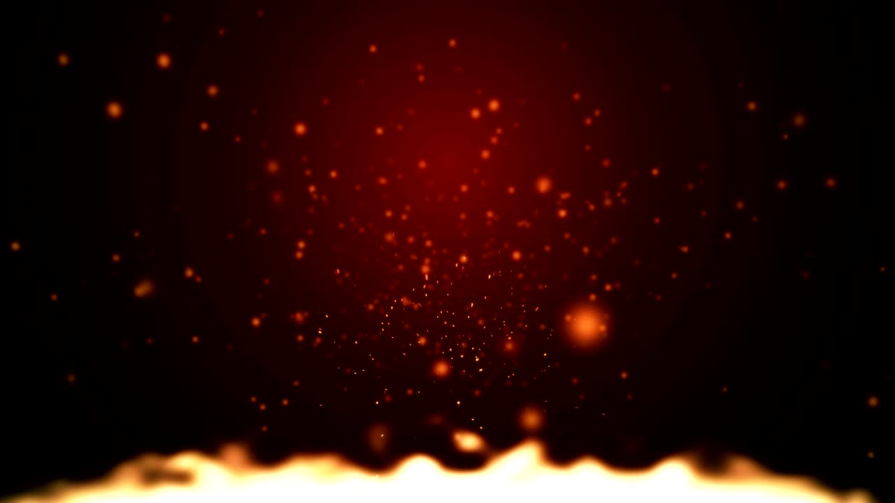 fuego con partícula 4k