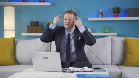 home office worker man act smart and smart.