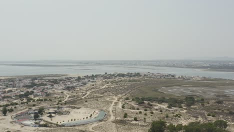 Vista-Aérea-Panorámica-De-La-Isla-De-Armona,-Olhão,-Algarve,-Portugal.