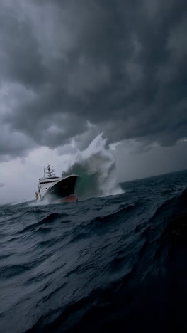ship in a storm