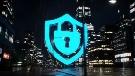 cybersecurity shield in night city
