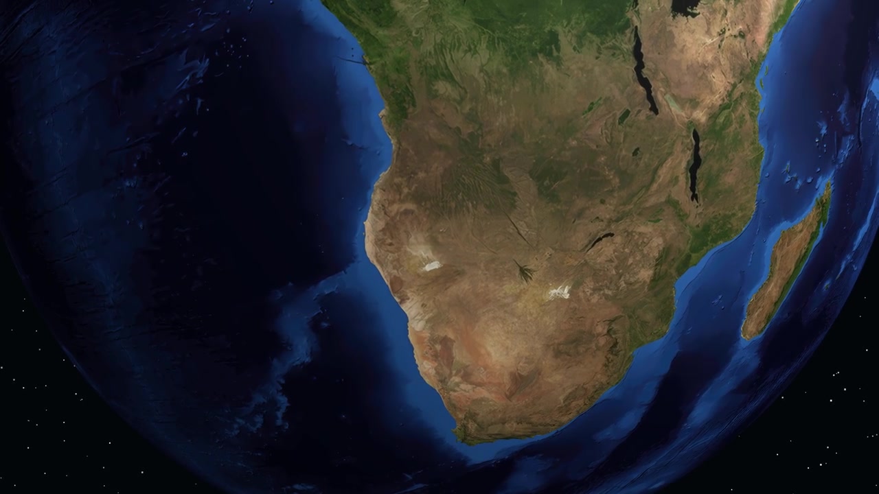 Mappamondo in rotazione per individuare Oshakati, Namibia