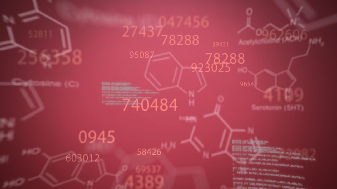 빨간색 배경에 대한 의료 데이터 처리