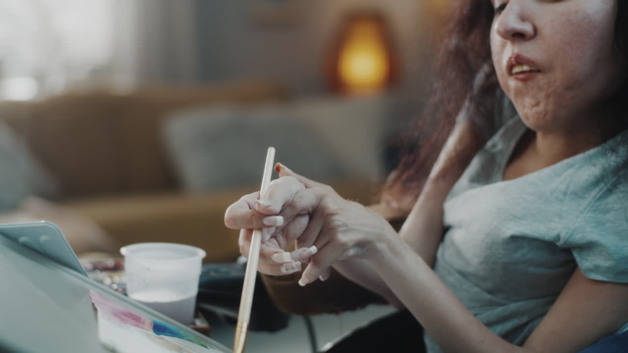 Person Painting in a Wheelchair