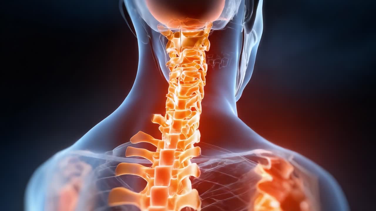 Anatomical Visualization of the Cervical Spine and Skull Connection: A Detailed Examination of Human Neck Structure in Two Perspectives