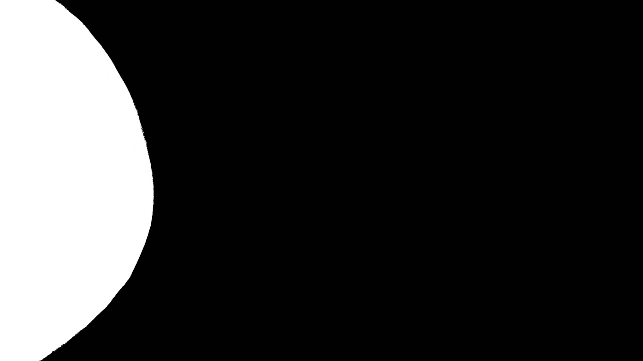 Expanding White Circle Transition on Black Background