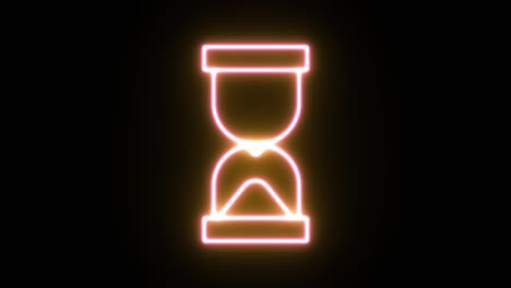 neon light icon animation. 4k uhd black background.