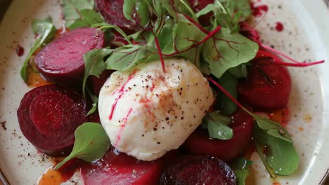 burrata and beet salad