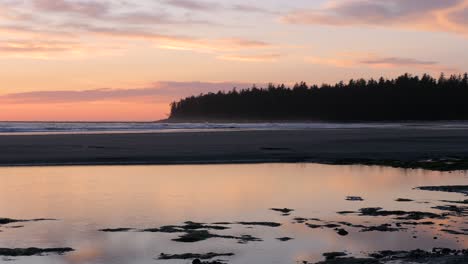 slow motion, sunset on the pacific ocean