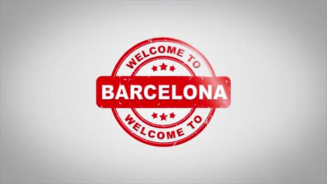 welcome to barcelona stamp graphic design