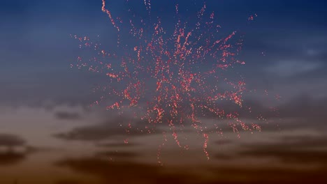 fuegos artificiales en el cielo