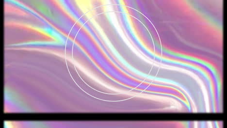 animatie van kleurrijke cirkels, vormen en lijnen