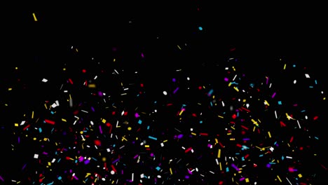 animation colorful glitter confetti falling popper explosion particles 4k loop animation over green