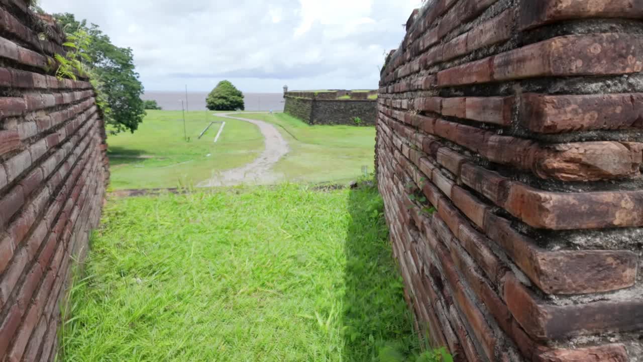 Cannon emplacements along the walls of São José de Macapá Fortress. These strategic positions highlight the fort's defensive capabilities and military engineering