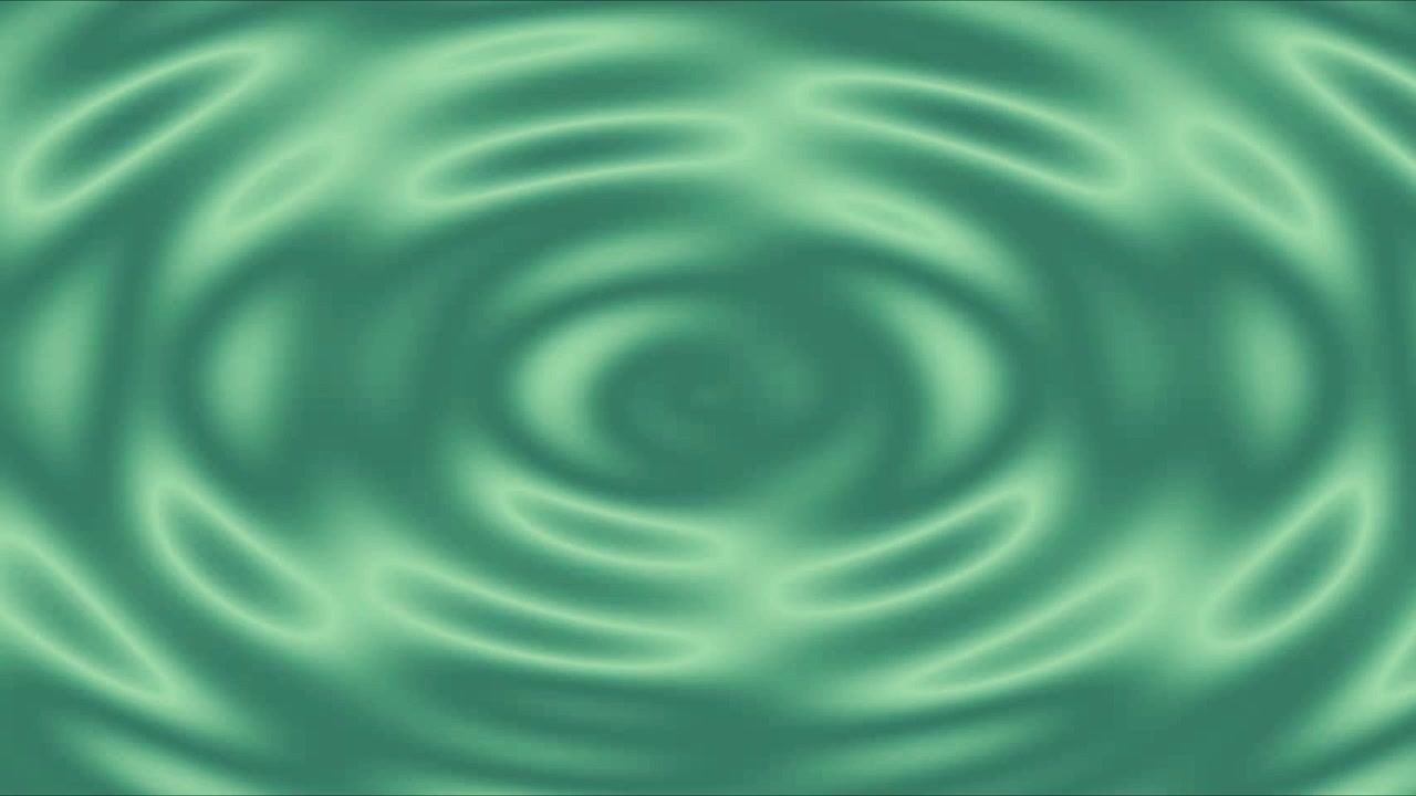 Increspature astratte di acqua verde che si espandono dal centro