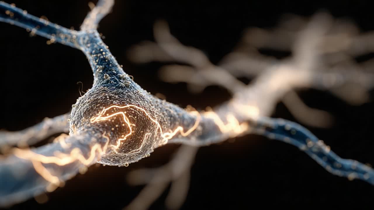 A Stunning Close-Up of a Neuron Highlighting Its Structure and Activity, Showcasing the Complexity of Neural Networks in a Fascinating Visual Representation