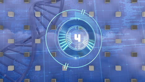 animación del procesamiento de datos científicos en tiempo real
