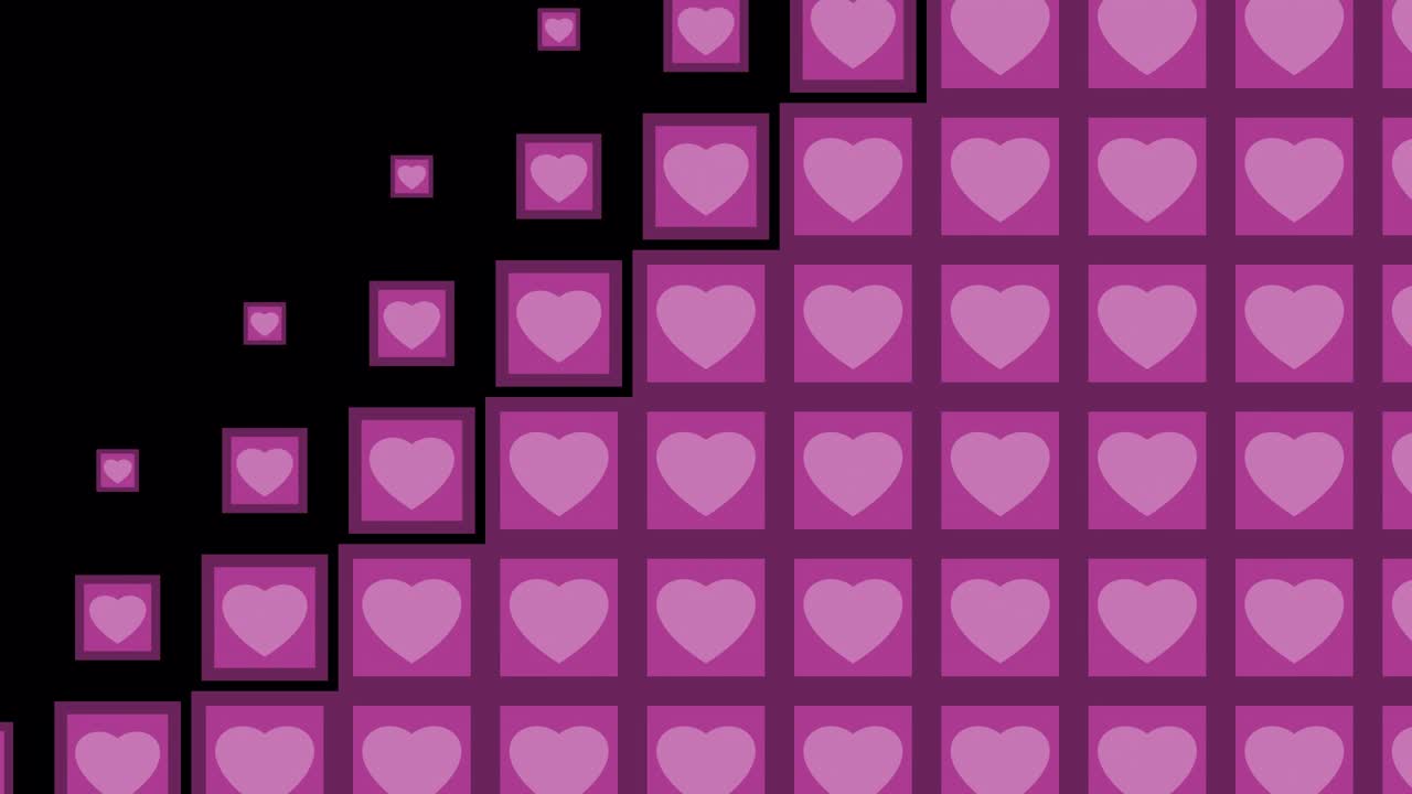 Heart Block tile wave Transitions. 1080p - 30 fps - Alpha Channel (4)