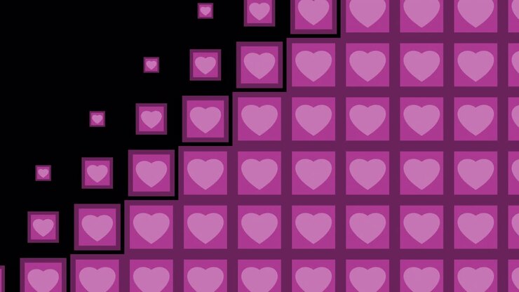 Heart Block tile wave Transitions. 1080p - 30 fps - Alpha Channel (4)