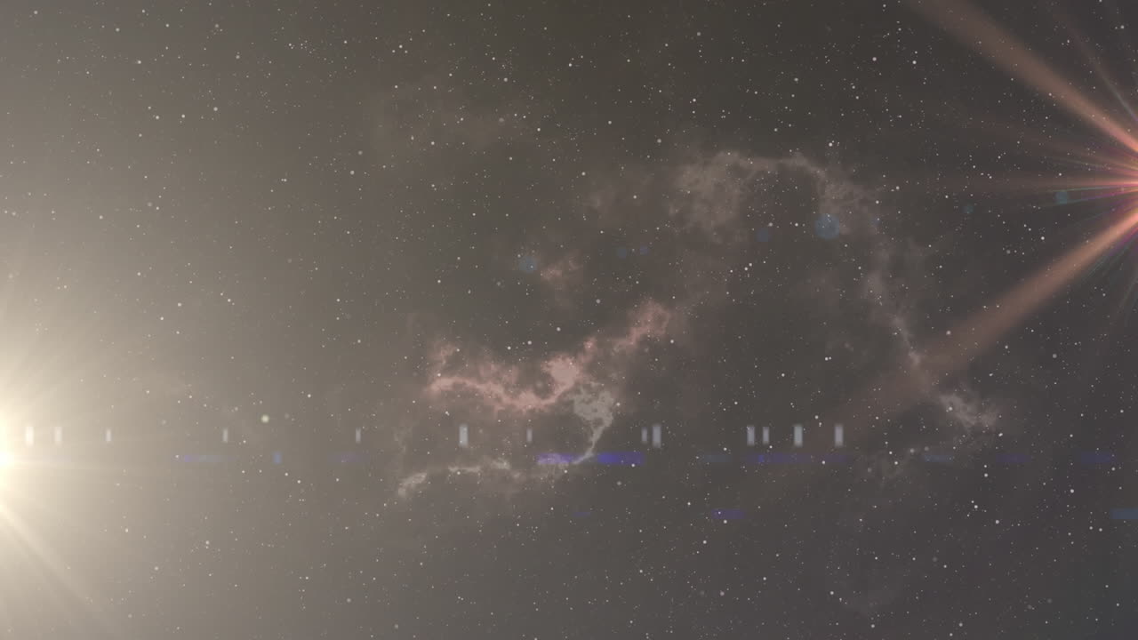 검은 바탕 위의 밝은 반점의 애니메이션