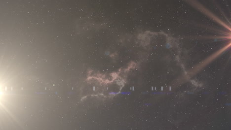 animación de puntos de luz sobre un fondo negro