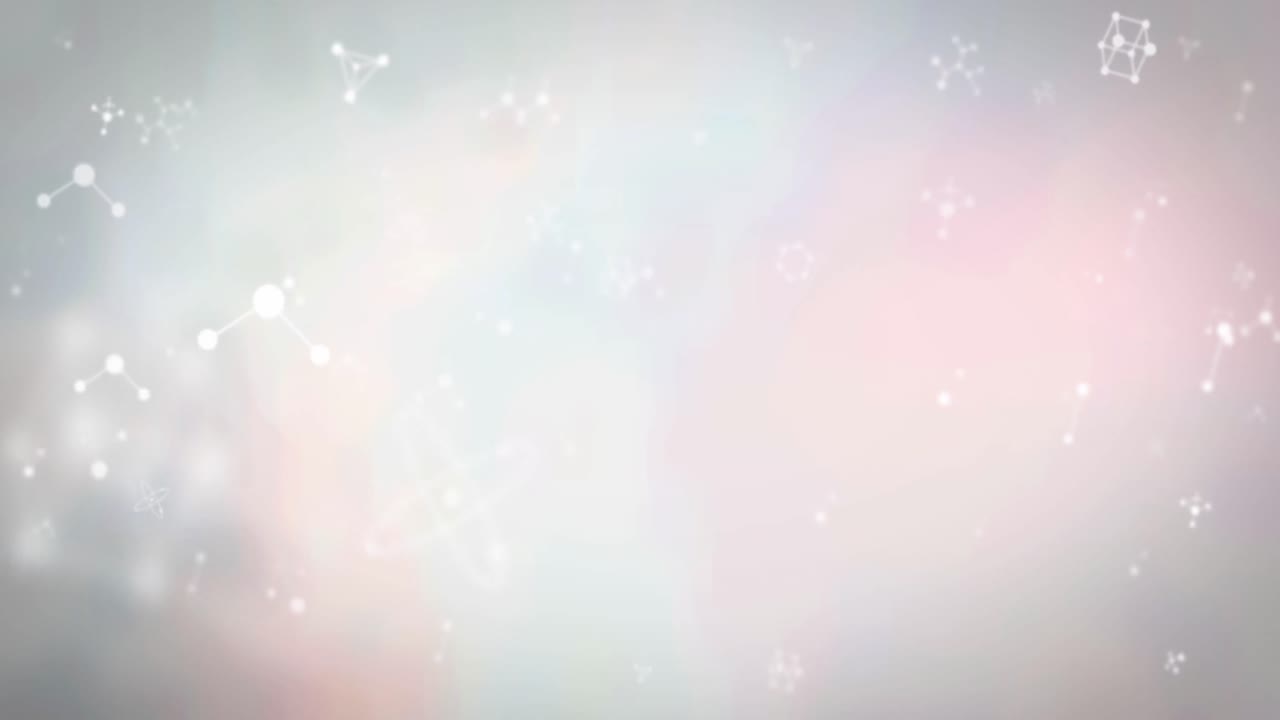 반 ⁇ 이는 배경에 떠다니는  ⁇  분자의 애니메이션