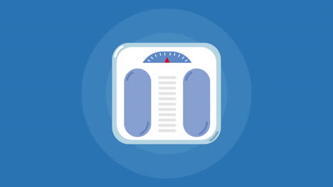 animación del dispositivo de medición de la balanza