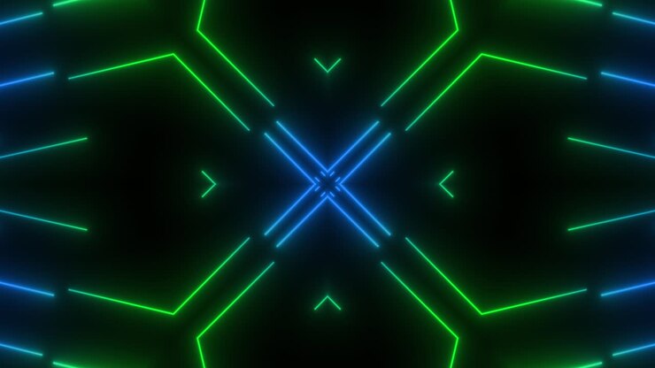 Neon Geometric Abstract Pattern