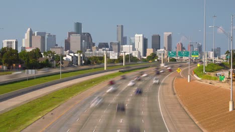 traffic time lapse on 288 freeway in houston