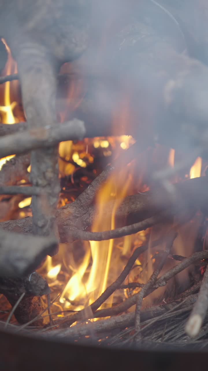 Close-up of a Bonfire or Campfire