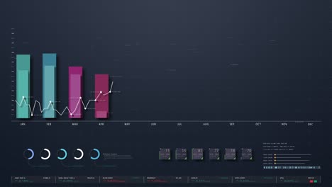 presentación simulada de la pantalla de la infografía de negocios