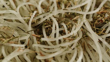 Close-up of Uncooked Noodles with Herbs and Spices