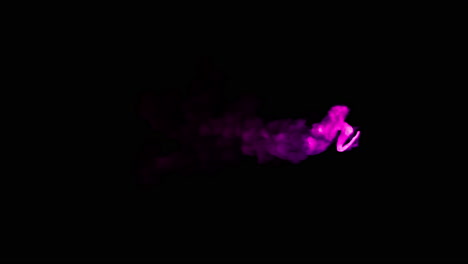 hermosa revelación de humo de texto en tres colores sobre fondo negro, diciendo &quot;verano&quot; en una fuente de estilo manuscrito, en 4k a 60 fps