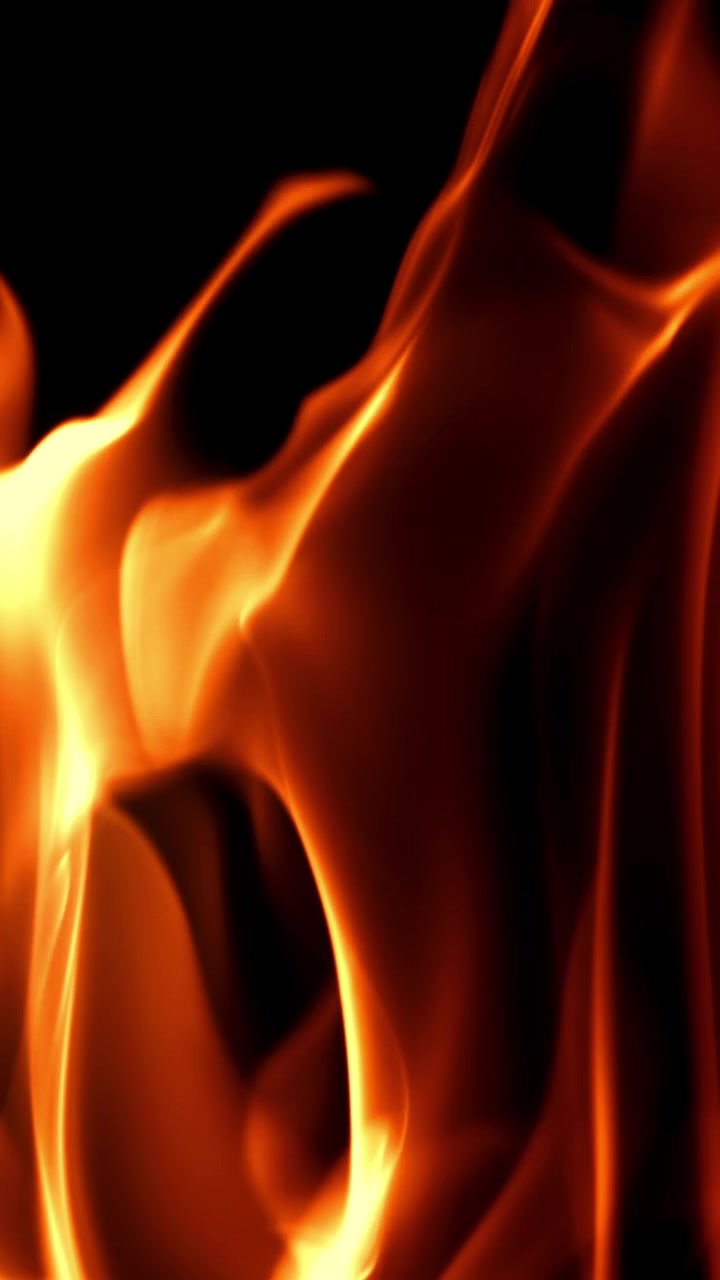 Mesmerizing Abstract Fire Flames Flowing on a Dark Background