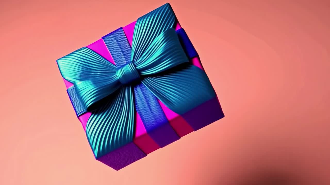 caja de regalo colorida con cinta
