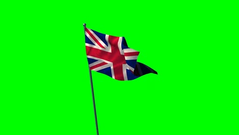 bandera de la unión contra la pantalla verde