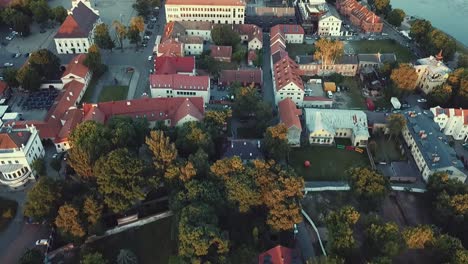 aerial view of kaunas old town