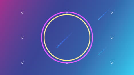 color vivo y fluido con fondo de marco circular