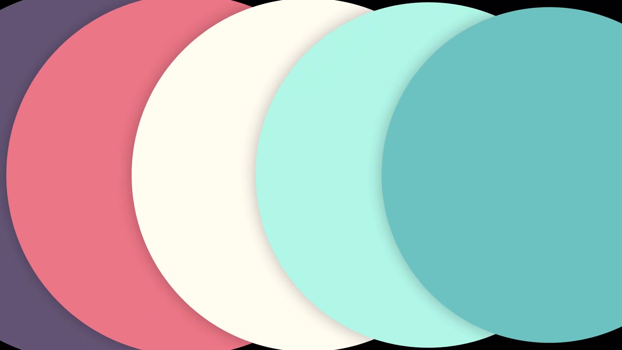 Abstract Animation of Expanding and Overlapping Colorful Circles