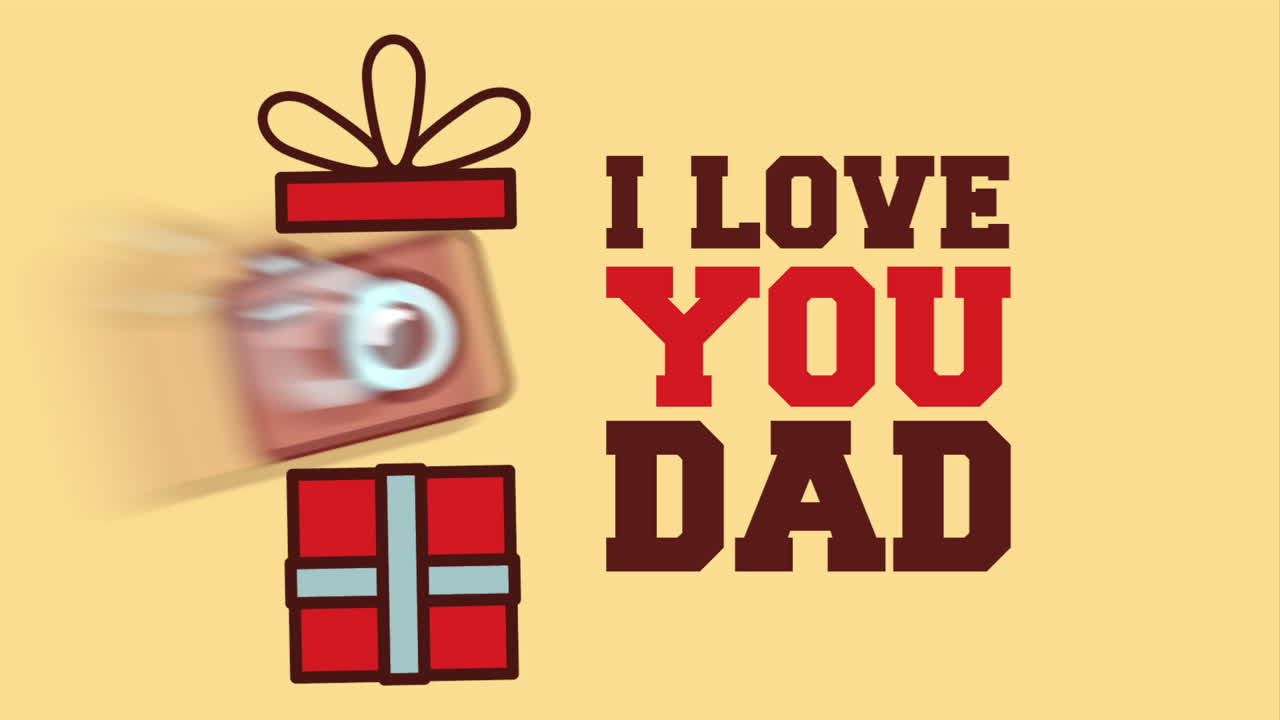 happy fathers day design, Video Animation