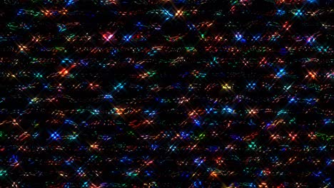 abstract shining bright lines set wave, colorful, black background