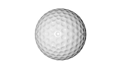 golf ball rotating on white background. golf ball animation