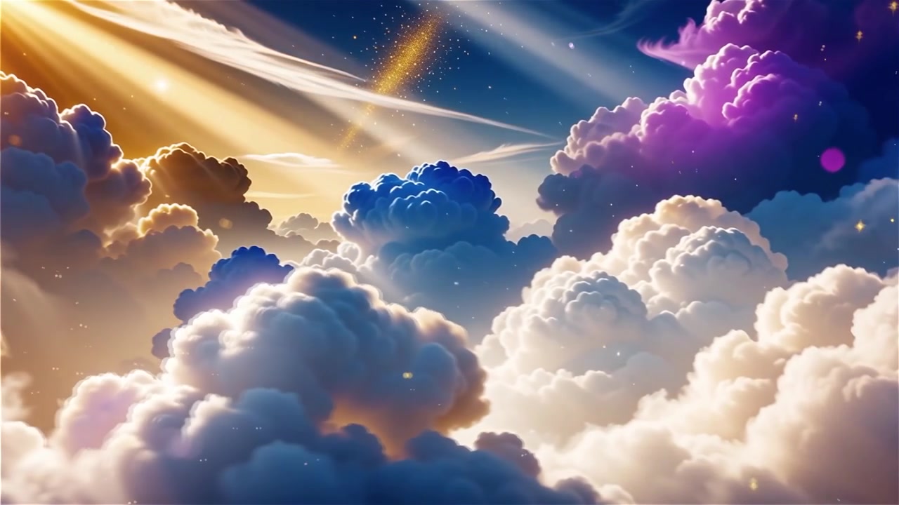 Christian Heavenly Light Worship Background