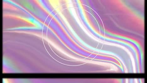 animación de círculos, formas y líneas de colores