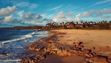 Nice-aerial-shot-over-Molokai-Hawaii-beach-and-coastline-2