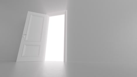 shine of an open door in a bright room